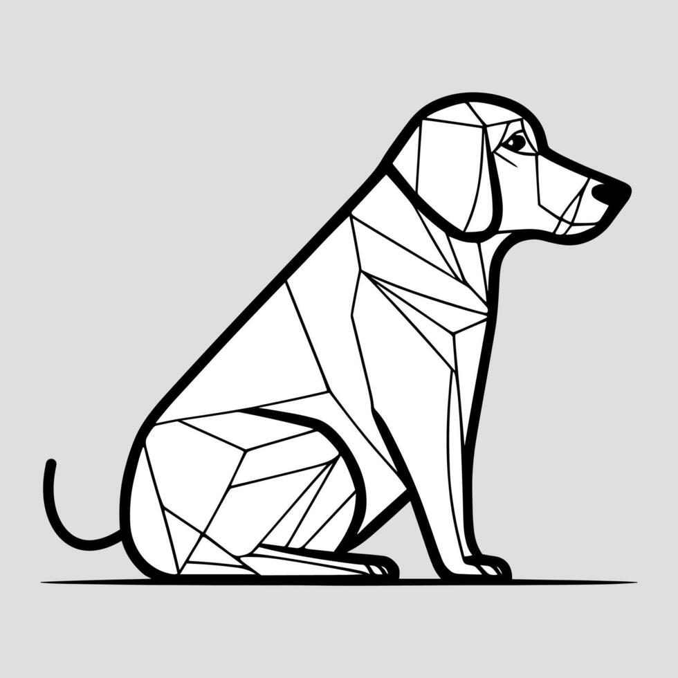 Cute dog vector black and white cartoon character design collection. White background. Pets, Animals.