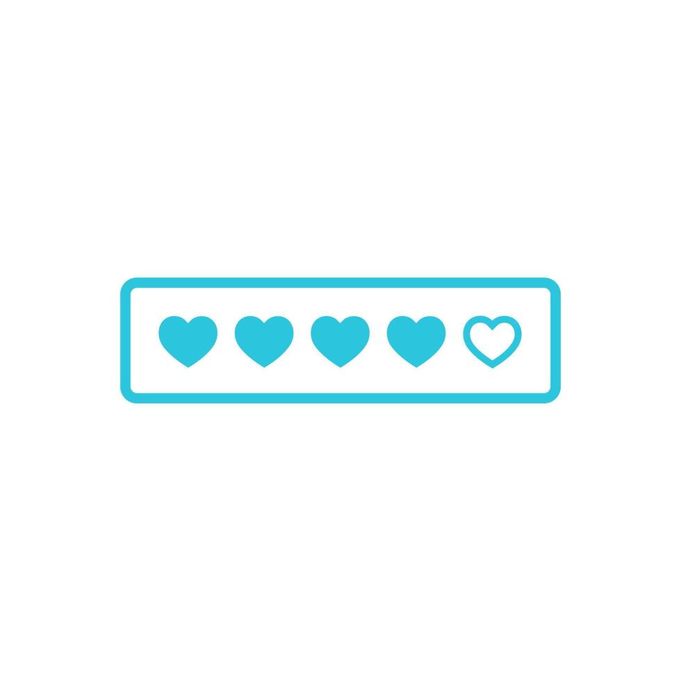 Lives, hearts icon. Isolated on white background vector