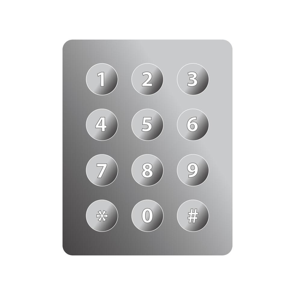 Numeric digital securtiy lock system pad background vector