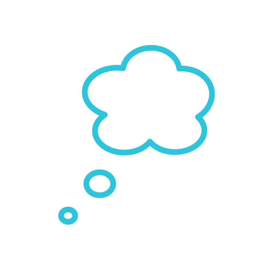 White cloud shape icon. Speech bubble. From blue icon set. vector