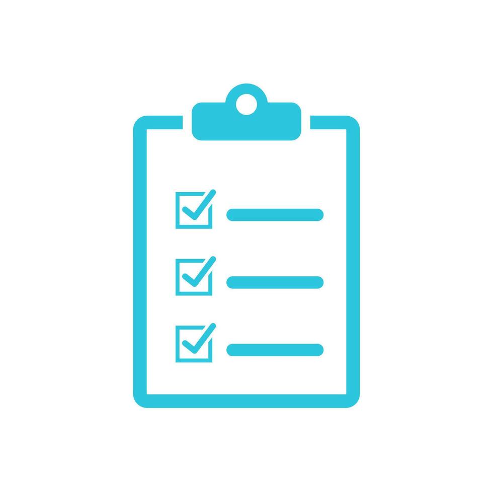 Checklist. Check mark icon. From blue icon set. vector