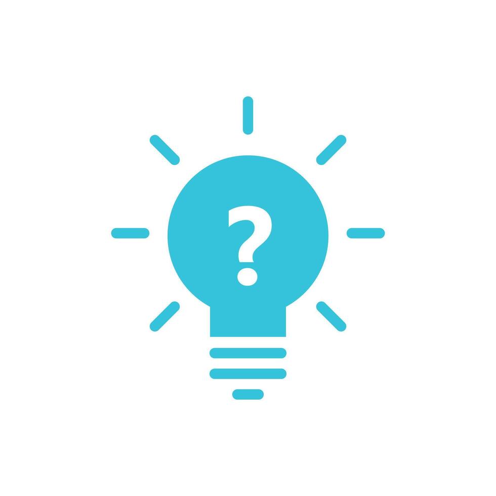 How, solving problem icon. Light Bulb idea. From blue icon set. vector