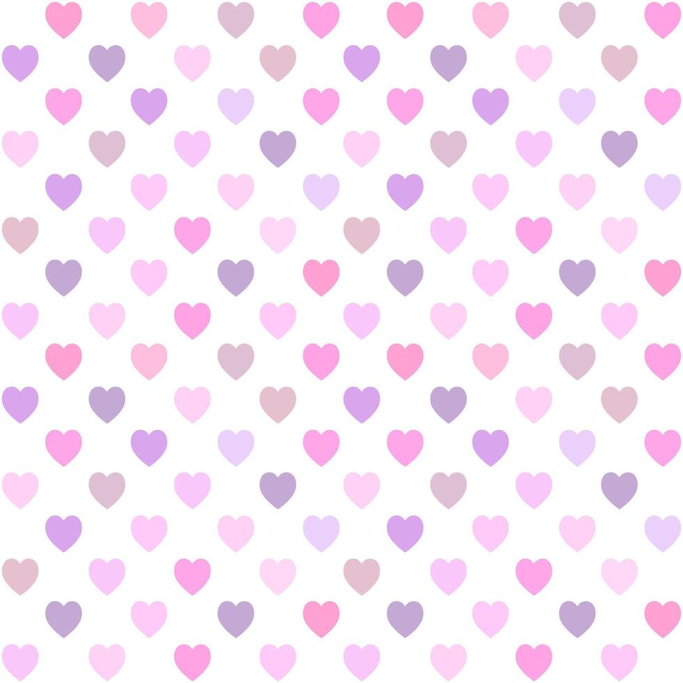 Hearts shape seamless pattern, pink and white vector