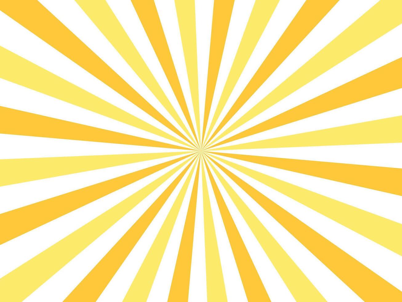 Banner background, rays background template, sunbeam, white, orange and yellow tones vector