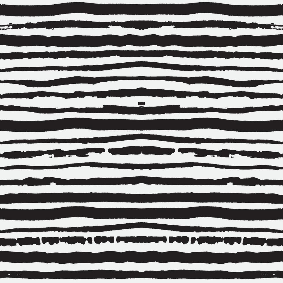 Vector seamless pattern with grunge horizontal stripes. Black and white background. Grunge texture with brush strokes. Designs for fabric, wallpaper, border, wrapping paper.