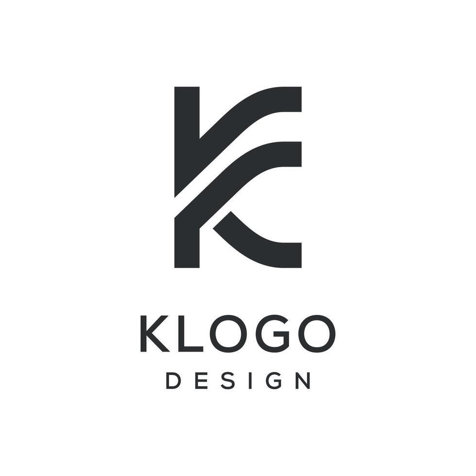 Letter K monogram abstract logo design inspiration, vector eps 10