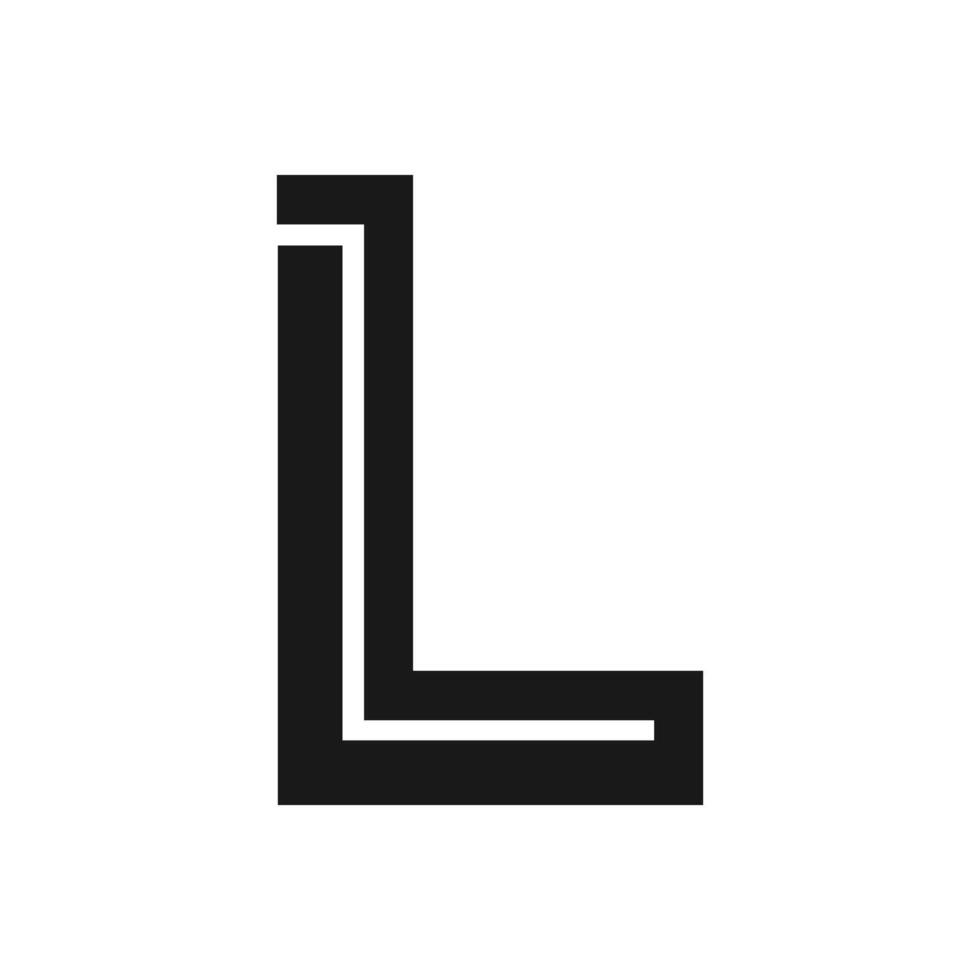 l letra logo vector
