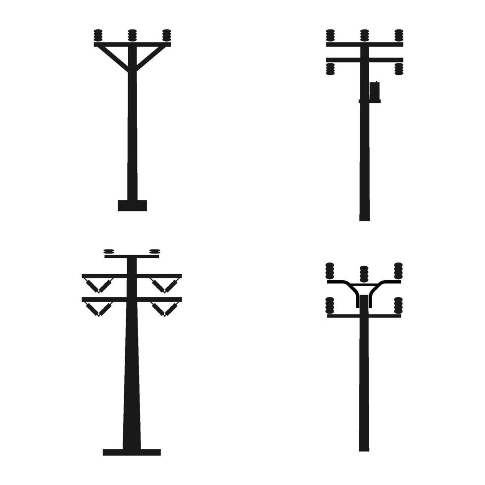 Electric pole icon vector