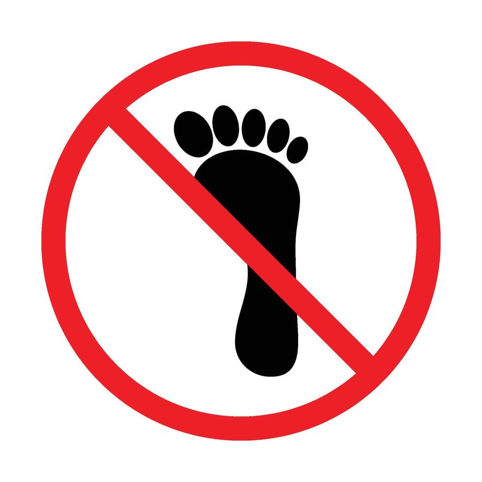 don't step on icon vector