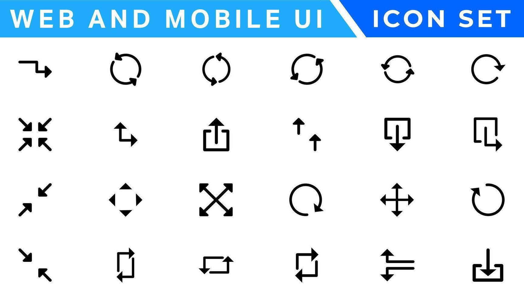 UI icons set. Vector. For mobile, web, social media, business. User interface elements for mobile app. Simple modern design. vector