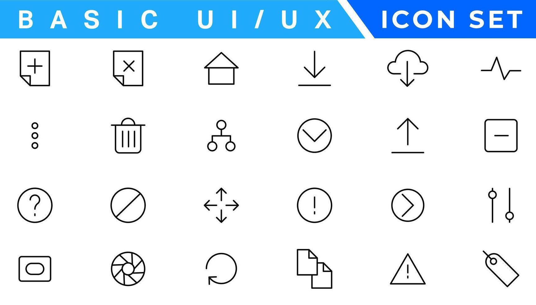 UI AND UX  icon set, user interface icon set collection. vector