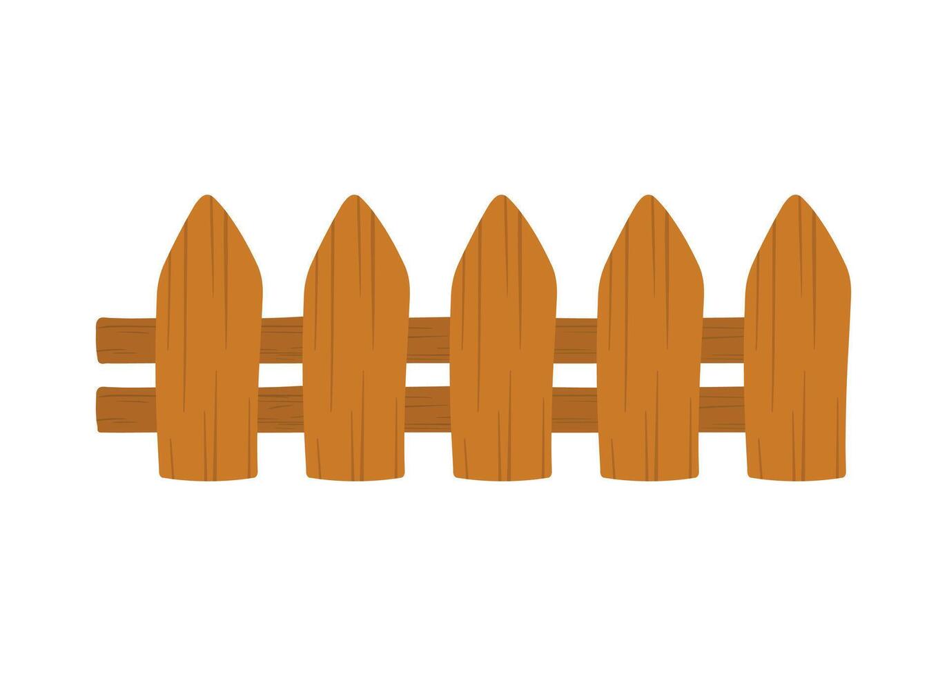 Wooden Fence Vector for Farm, House, Park and Garden Element Decoration