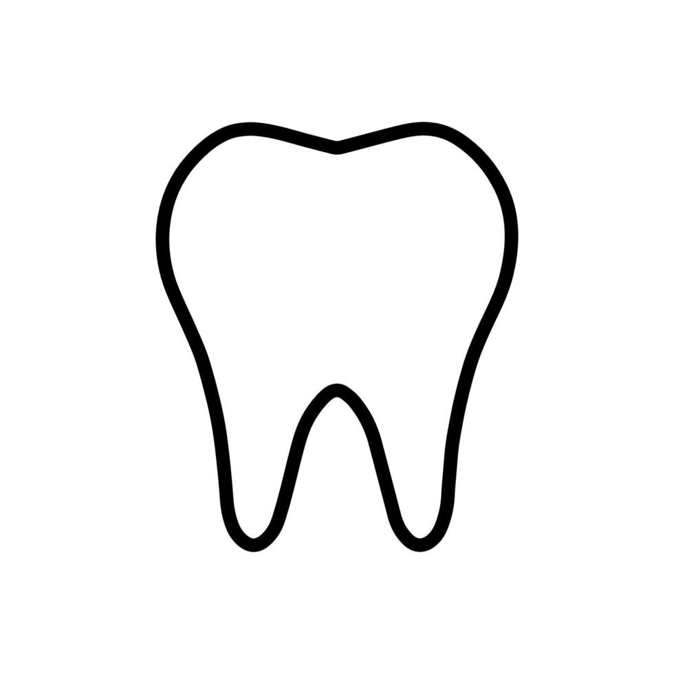 diente línea Arte icono dentista vector firmar símbolo vector ilustración