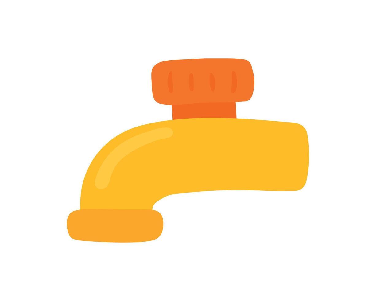 Faucet Water Tap in Flat Cartoon  Vector Illustration