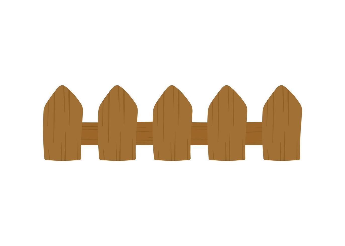 Wooden Fence Vector for Farm, House, Park and Garden Element Decoration