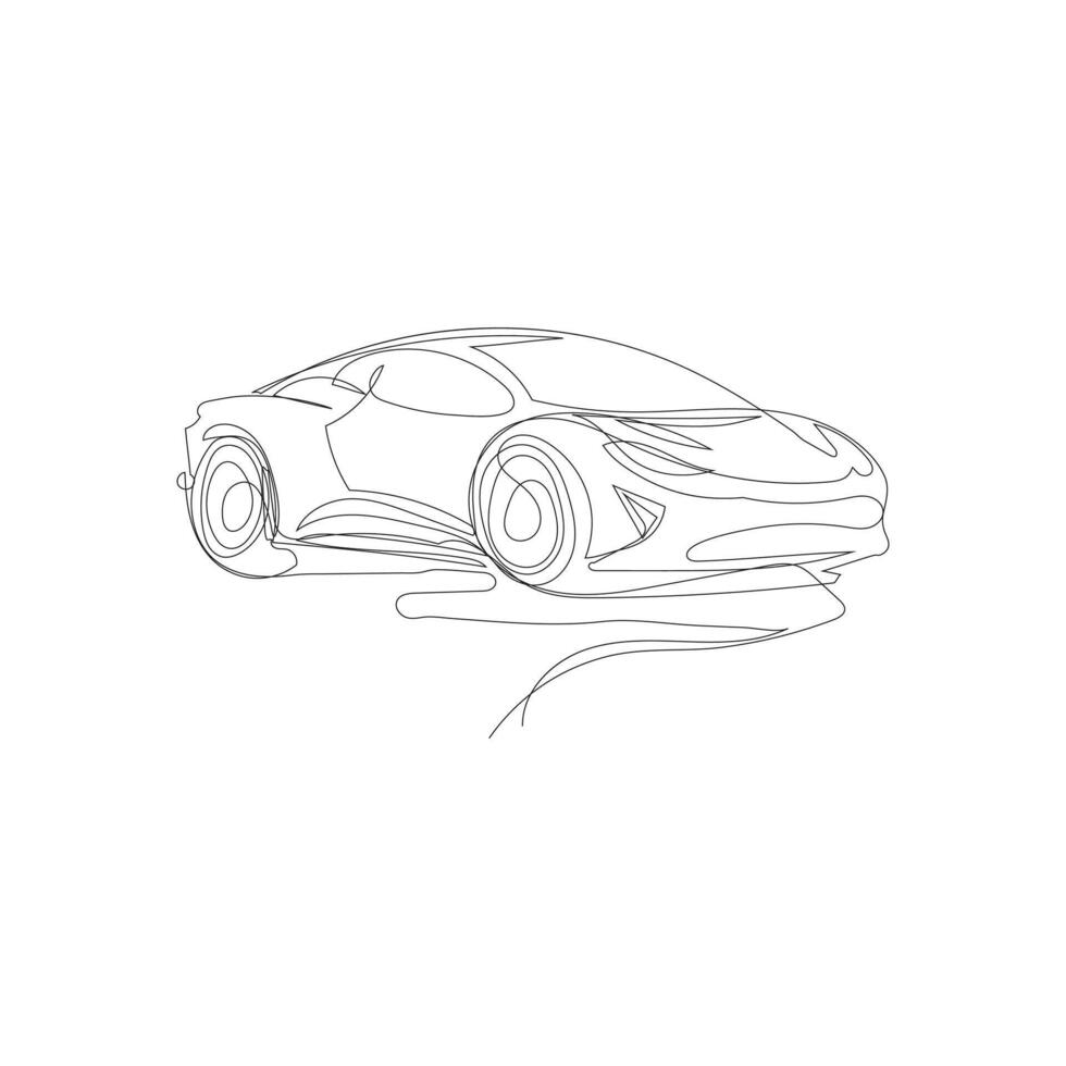 car one line art vector design