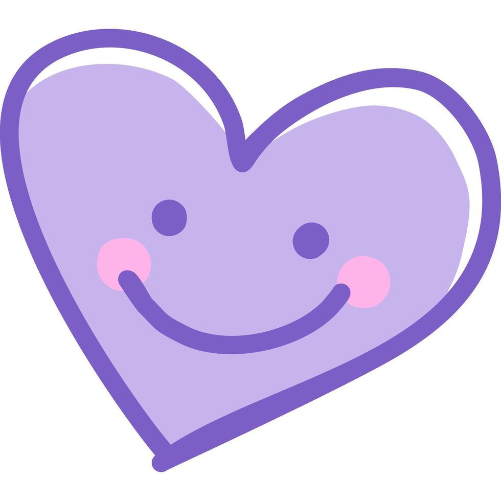 Heart cartoon in icon style vector