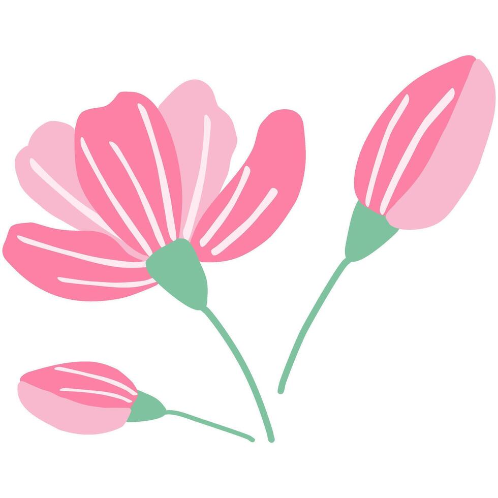 flor dibujos animados en icono estilo vector