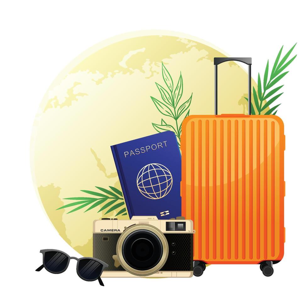 World Travel Vector Illustration. Tour and Travel Graphic design for banners and flyer