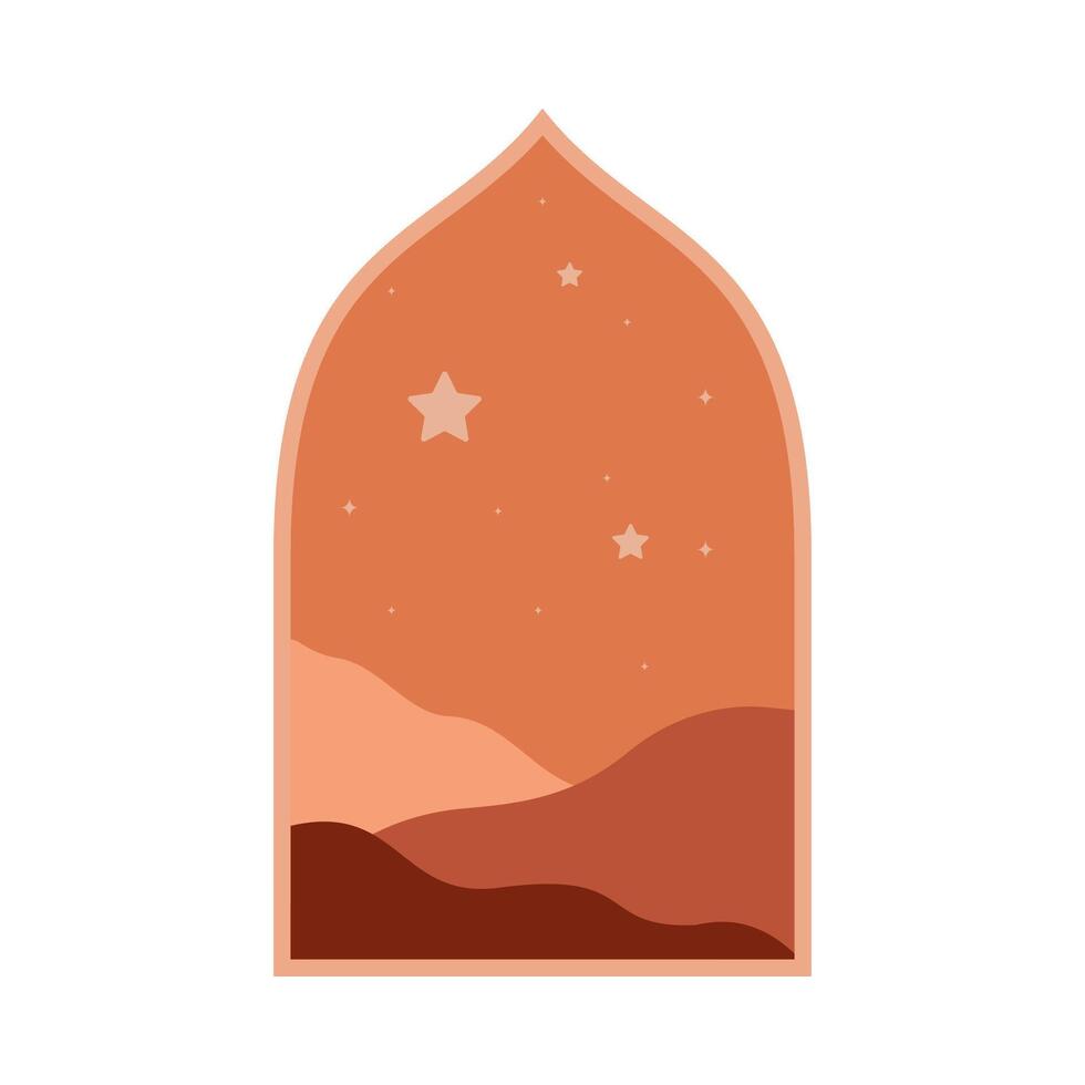 Mosque Silhouette Vector Digital Craft Isolated and Paper Art Style. Suitable for Ramadan or Eid Greeting, Background window and Islamic Celebration.