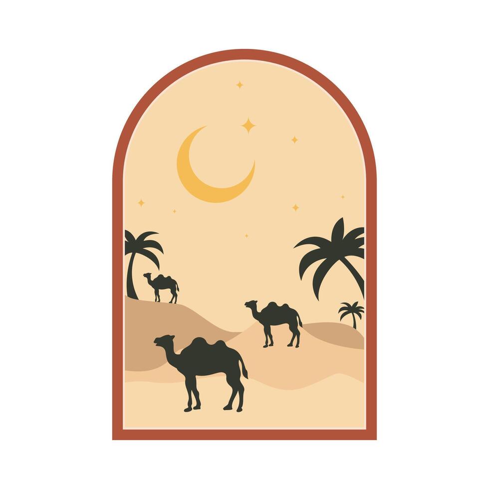 Mosque Silhouette Vector Digital Craft Isolated and Paper Art Style. Suitable for Ramadan or Eid Greeting, Background window and Islamic Celebration.
