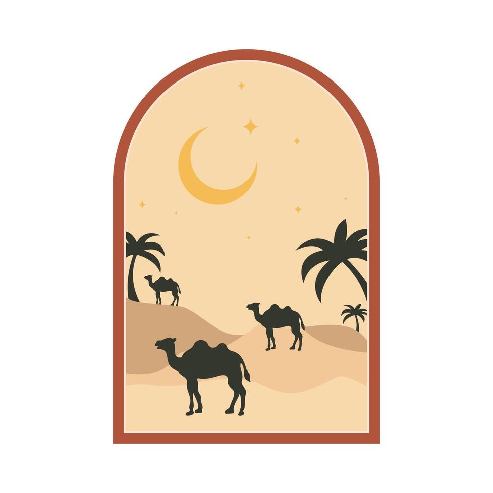 mezquita silueta vector digital arte aislado y papel Arte estilo. adecuado para Ramadán o eid saludo, antecedentes ventana y islámico celebracion.