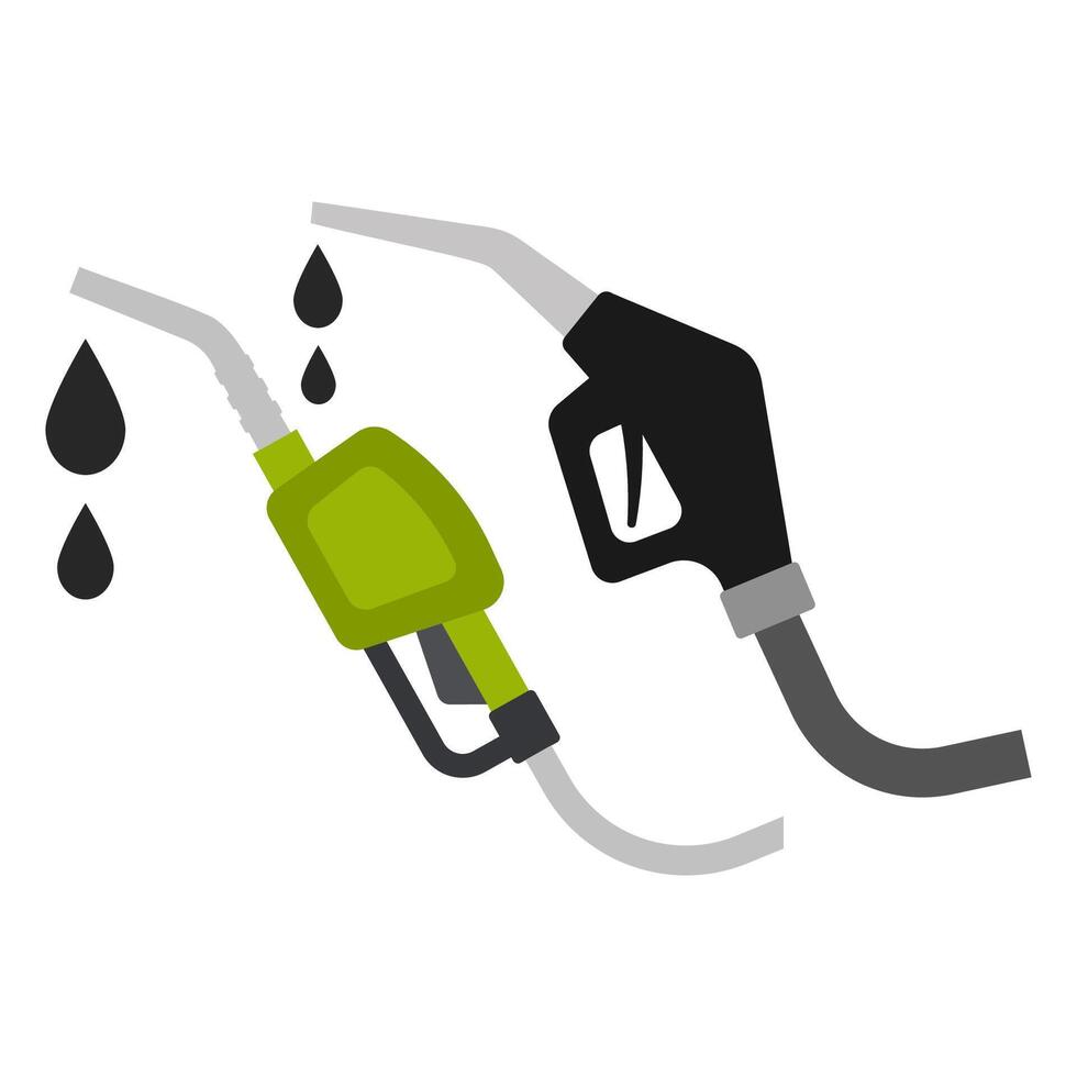 Fuel nozzle isolated on white background vector illustration.
