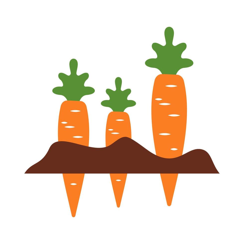 Easter bunny flat cartoon vector, carrot. vector