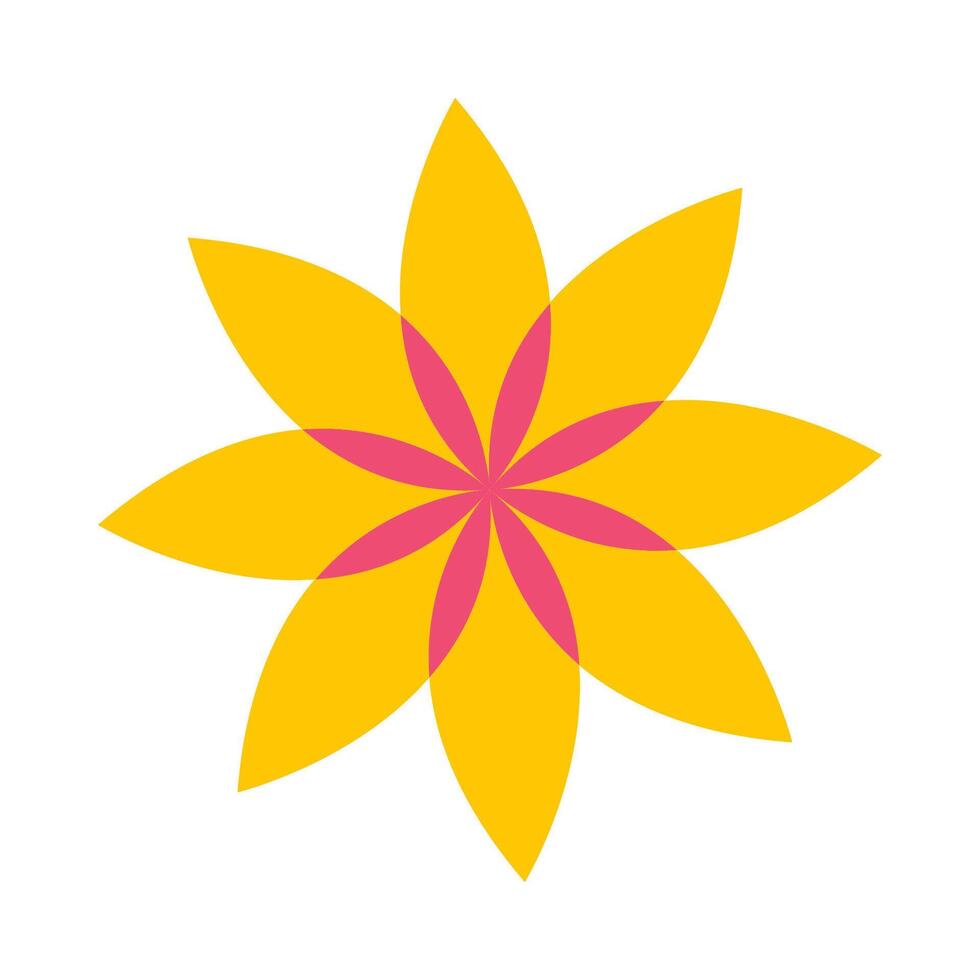 Flower isolated on white background. Colorful floral icon. Flowers in flat design style. Vector Illustration. Spring or summer.