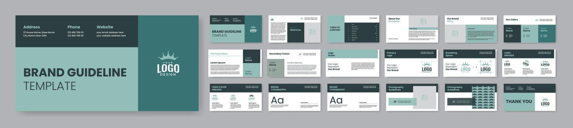 Brand Guidelines Preview A4 Vertical vector