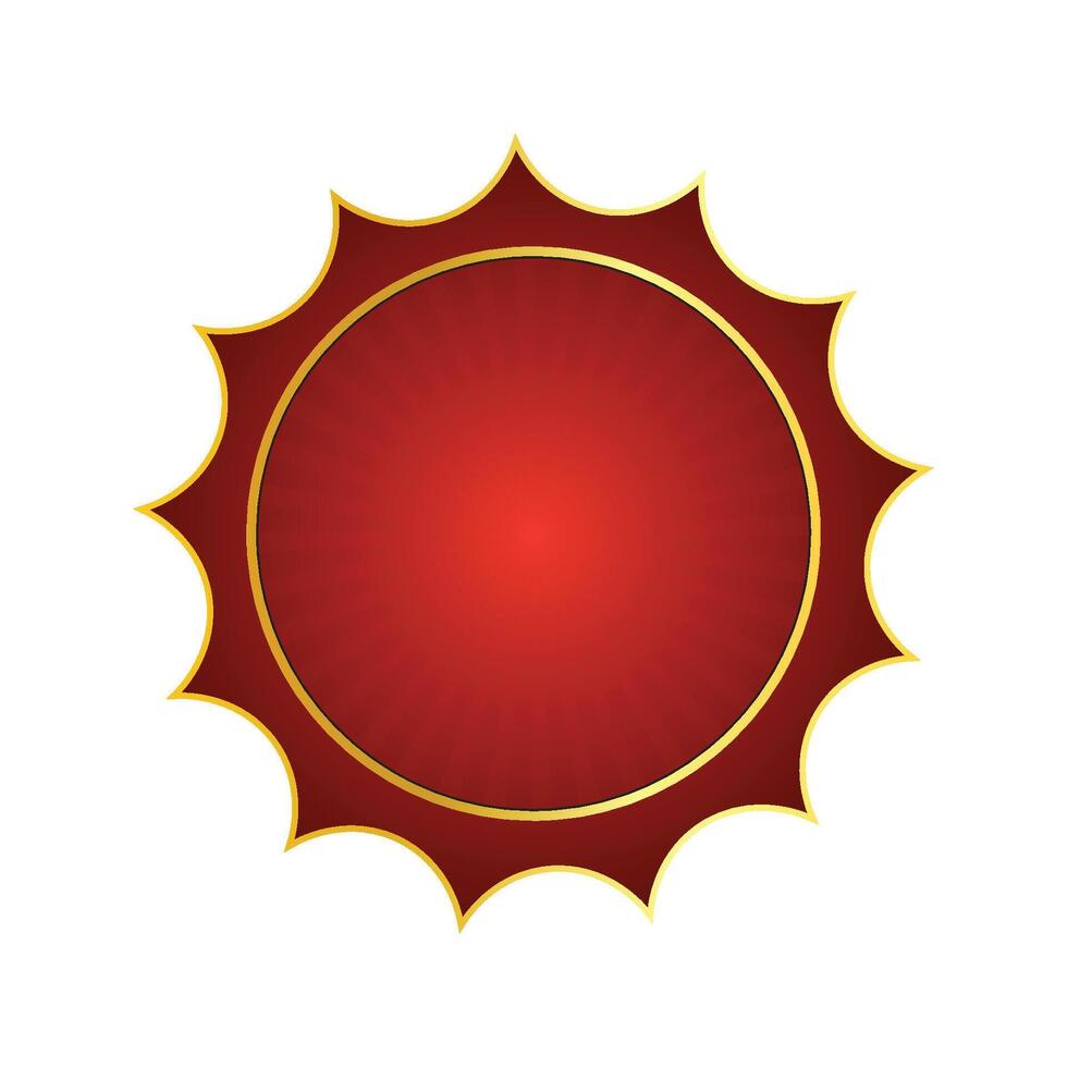 resumen lujo rojo dorado circulo formas marcos etiquetas oferta bandera etiqueta vector