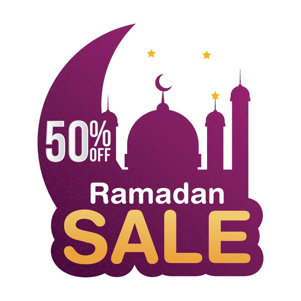 Ramadan banner sale, sticker, tag, discount, label, Big Sale, Mega Sale, New Sale vector