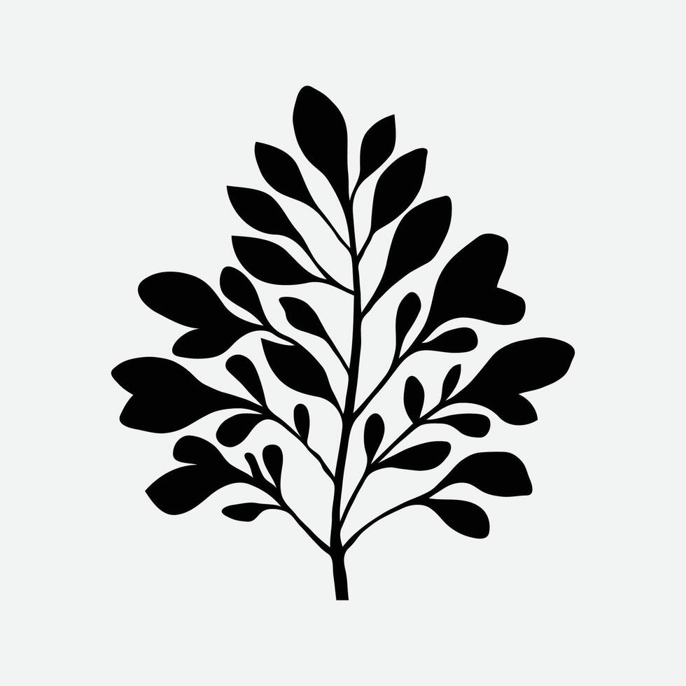 mano dibujado Clásico floral elemento, decorativo planta para diseño antecedentes vector