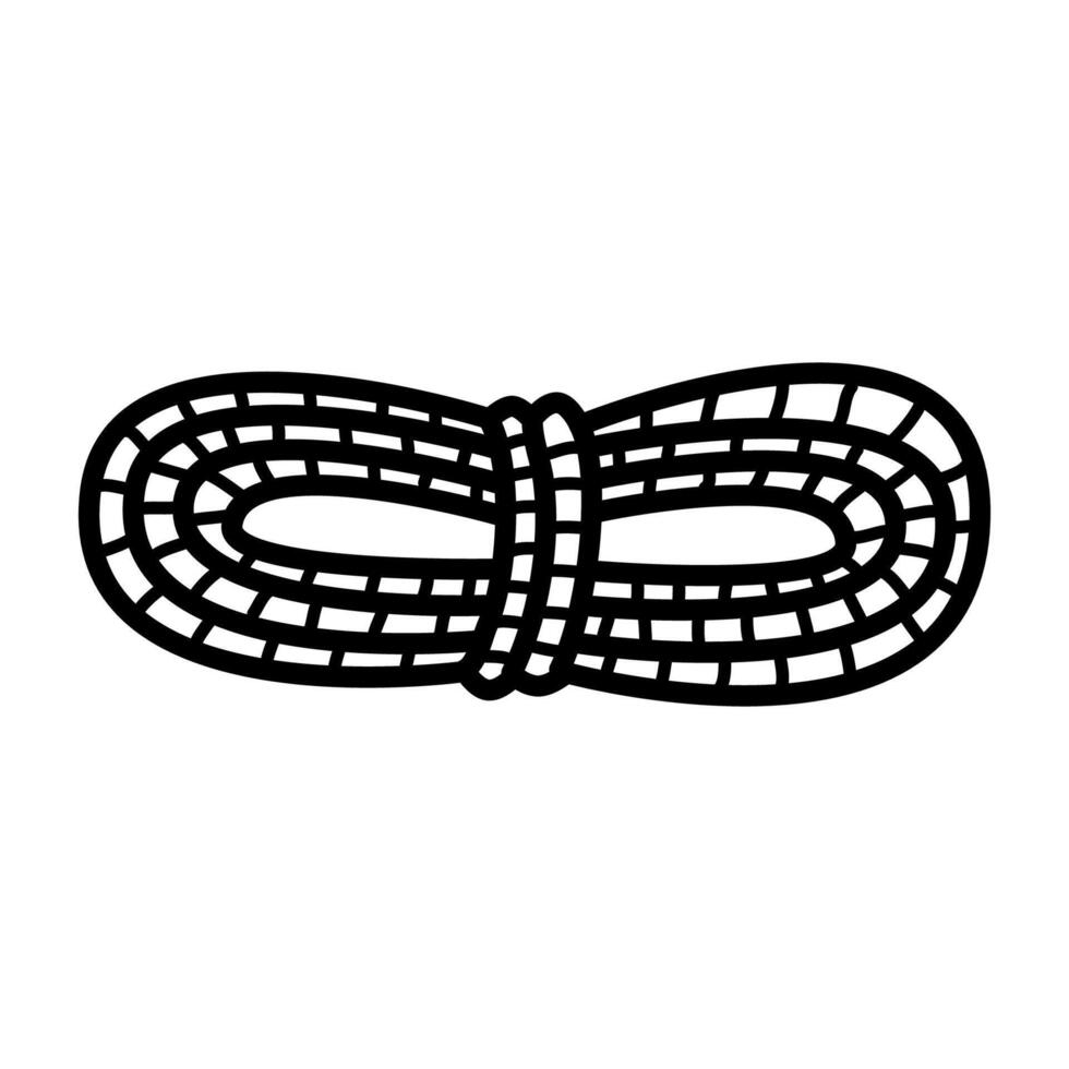 Rope doodle.Vector illustration isolated on white. vector
