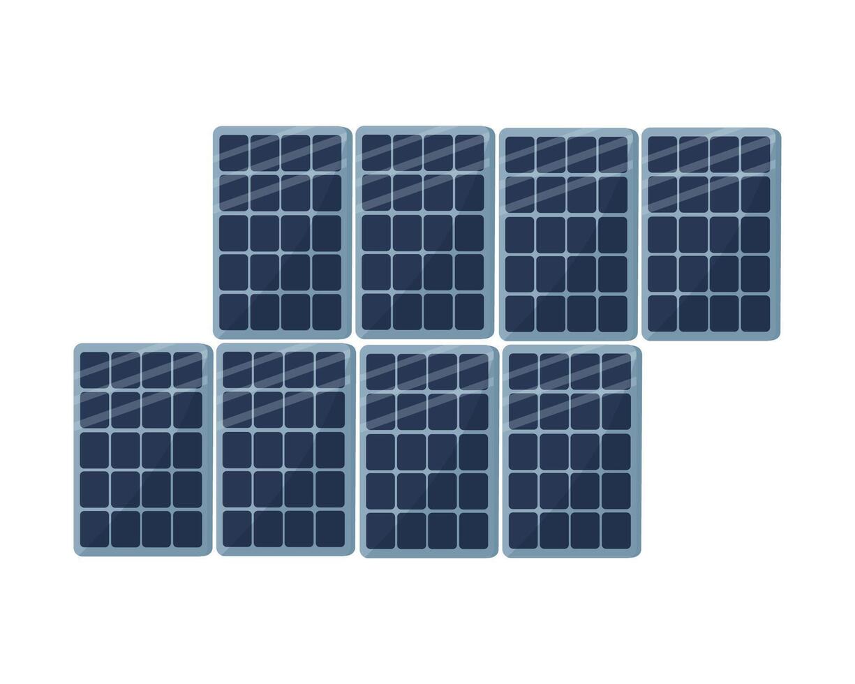 solar panel , alternativa electricidad fuente, concepto de sostenible recursos. blanco antecedentes. vector