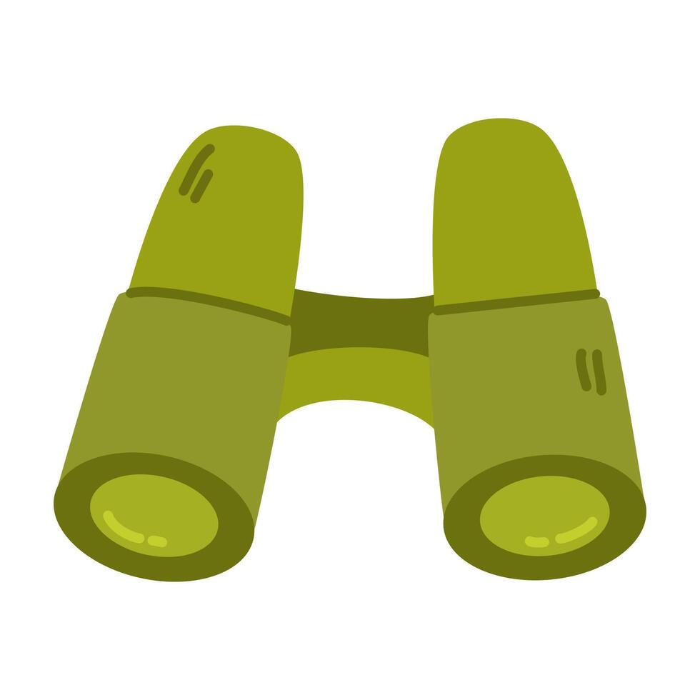 The icon of the binocular line. Outdoor recreation. vector