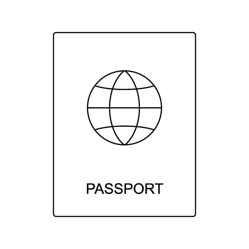 passport icon vector