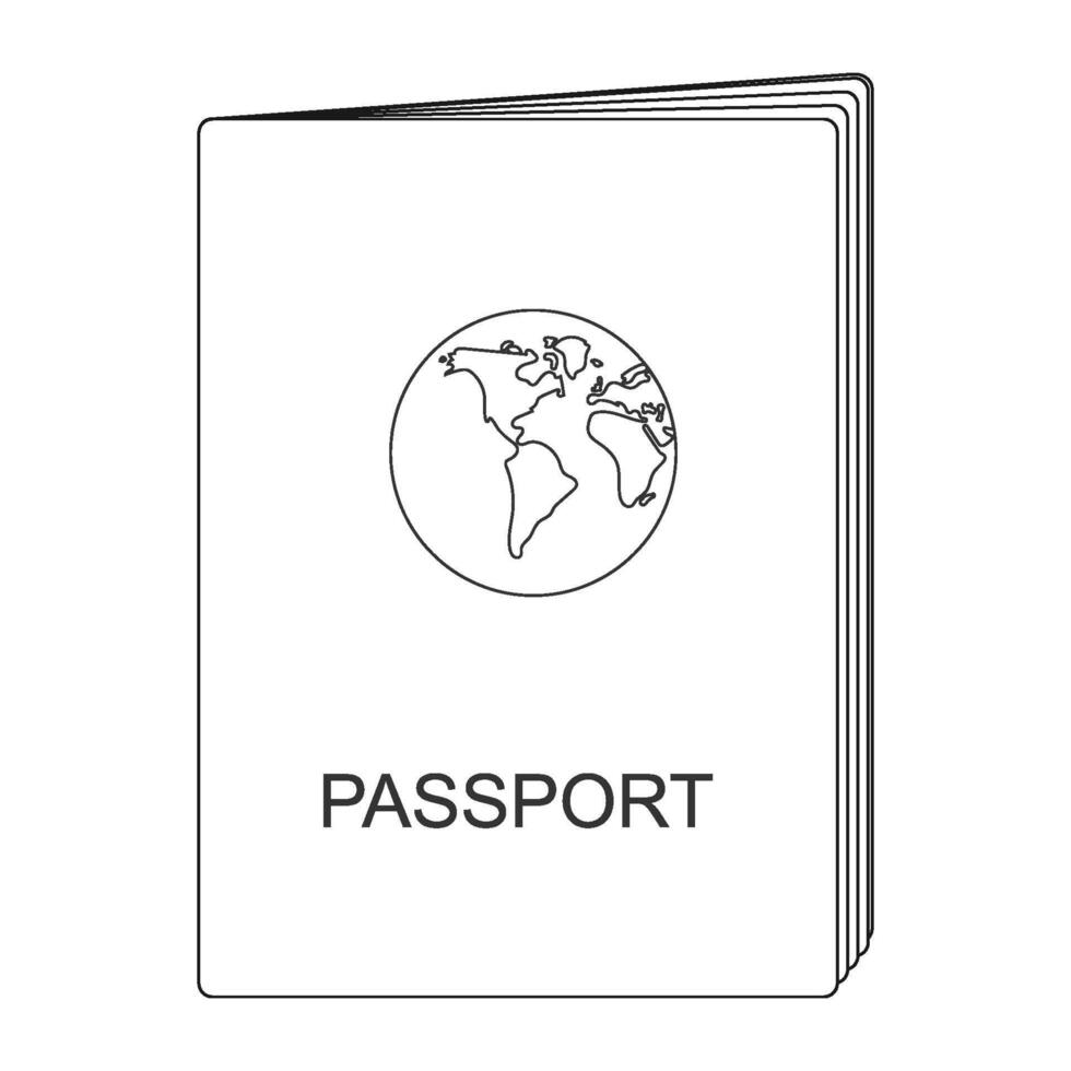 passport icon vector