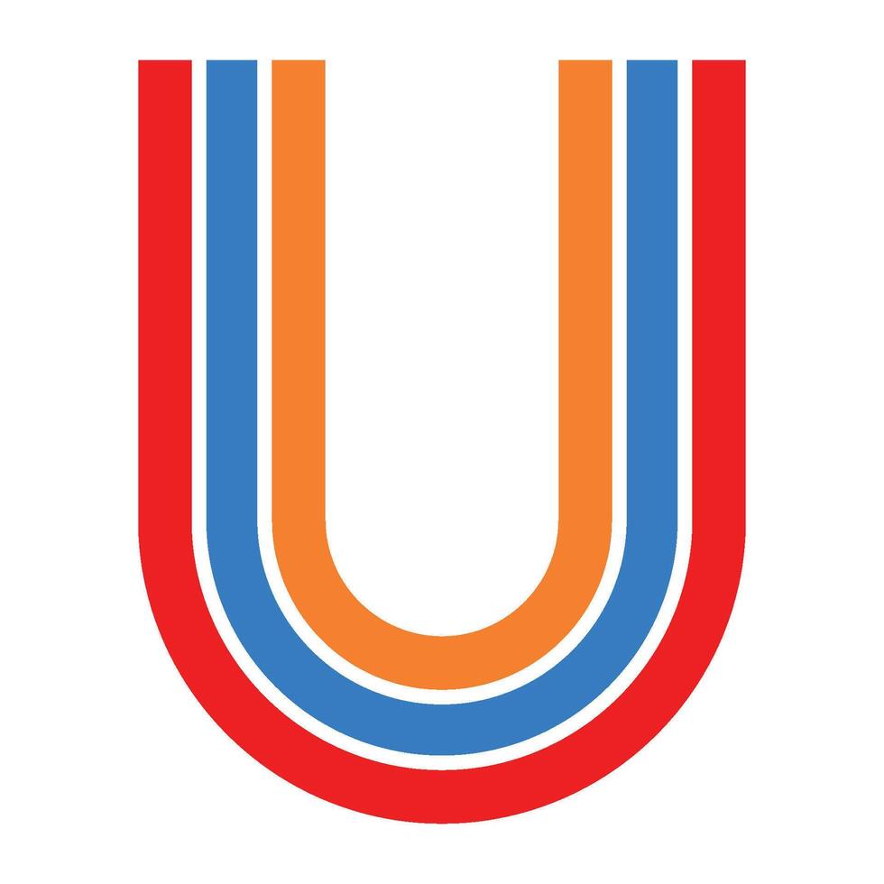 letter U logo vector illustration design