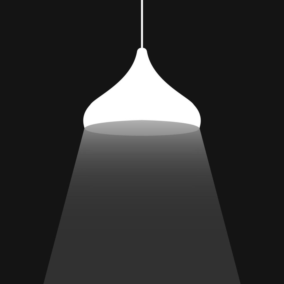 lamp minimalist design background with contrast color vector