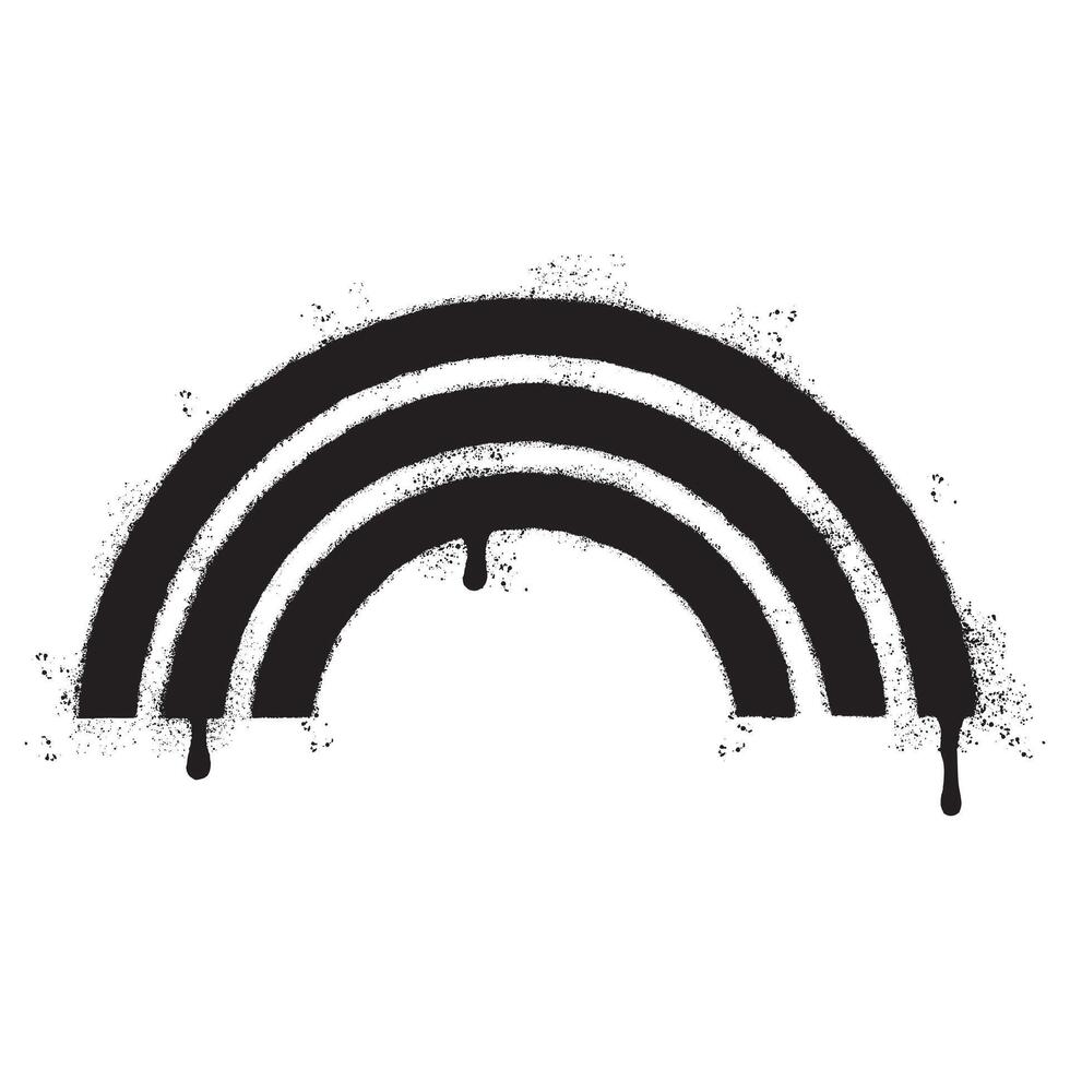 Spray Painted Graffiti rainbow icon Sprayed isolated with a white background. vector