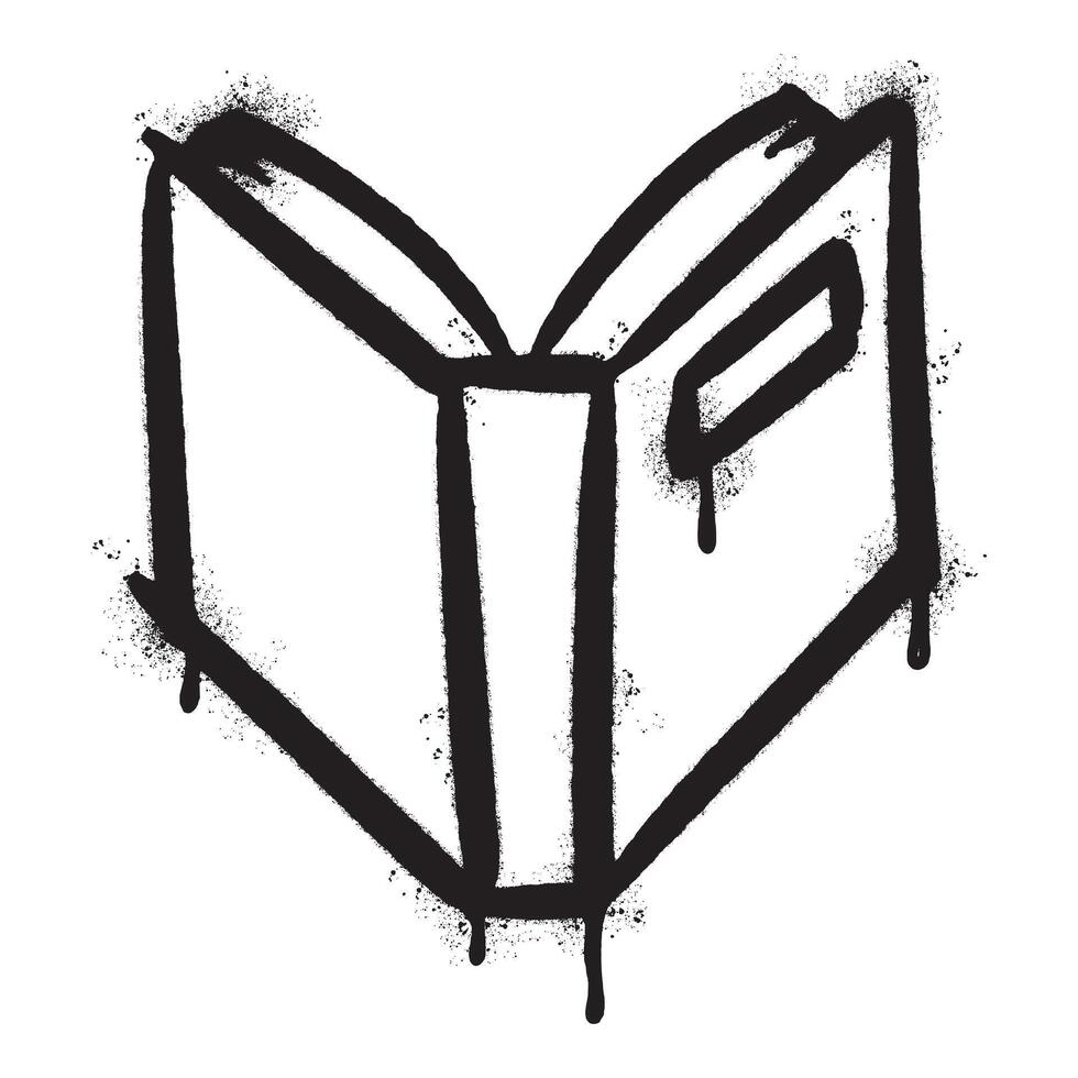 Spray Painted Graffiti book icon isolated with a white background. vector