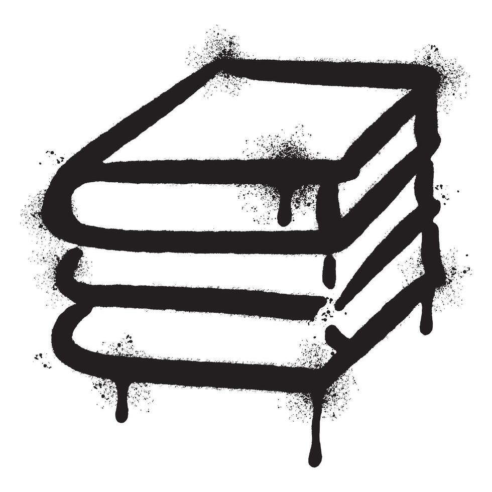 Spray Painted Graffiti book icon isolated with a white background. vector