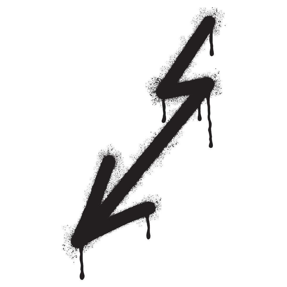 Spray Painted Graffiti arrow Sprayed isolated with a white background. vector