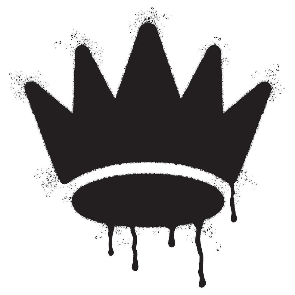 graffiti spray crown icon isolated on white background. vector