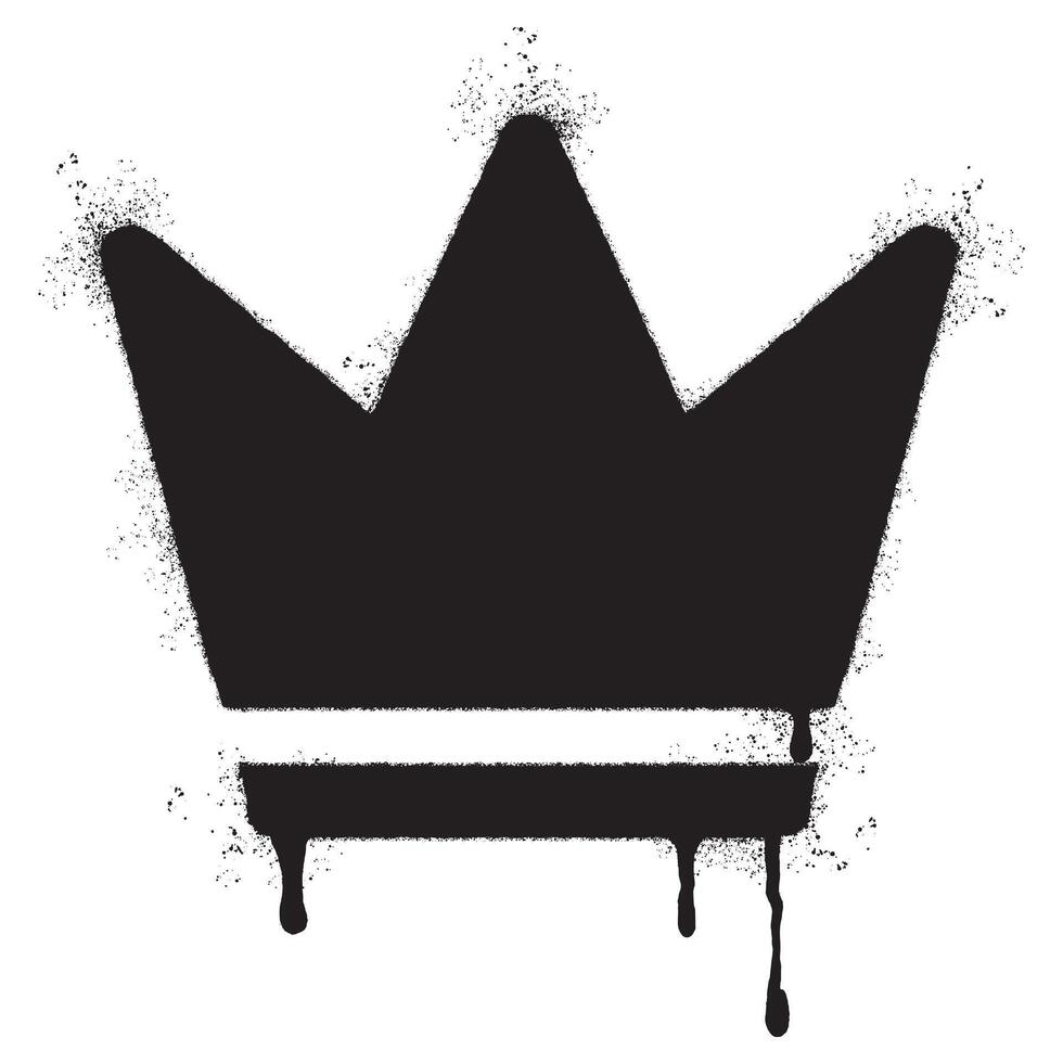 graffiti spray crown icon isolated on white background. vector