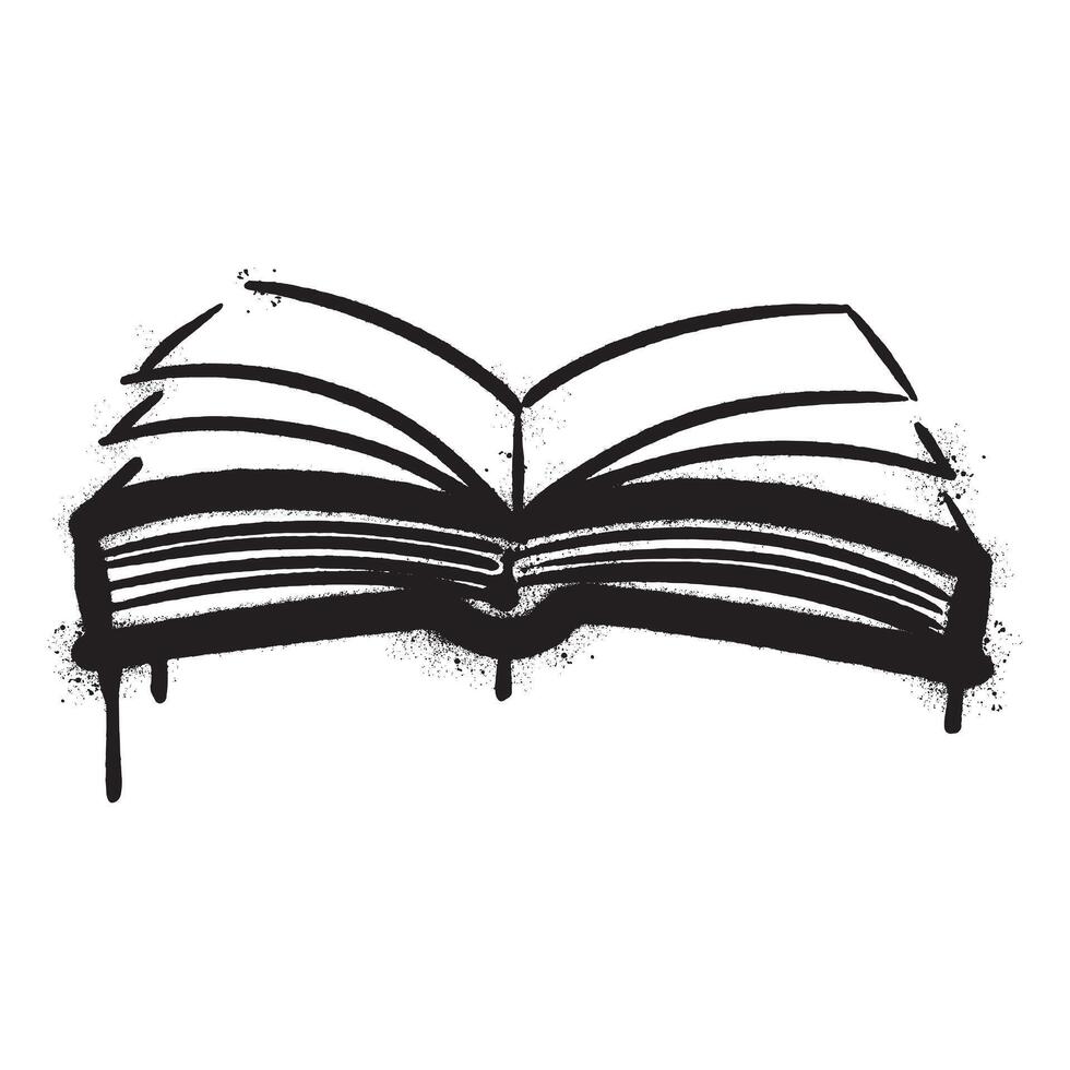 Spray Painted Graffiti book icon isolated with a white background. vector