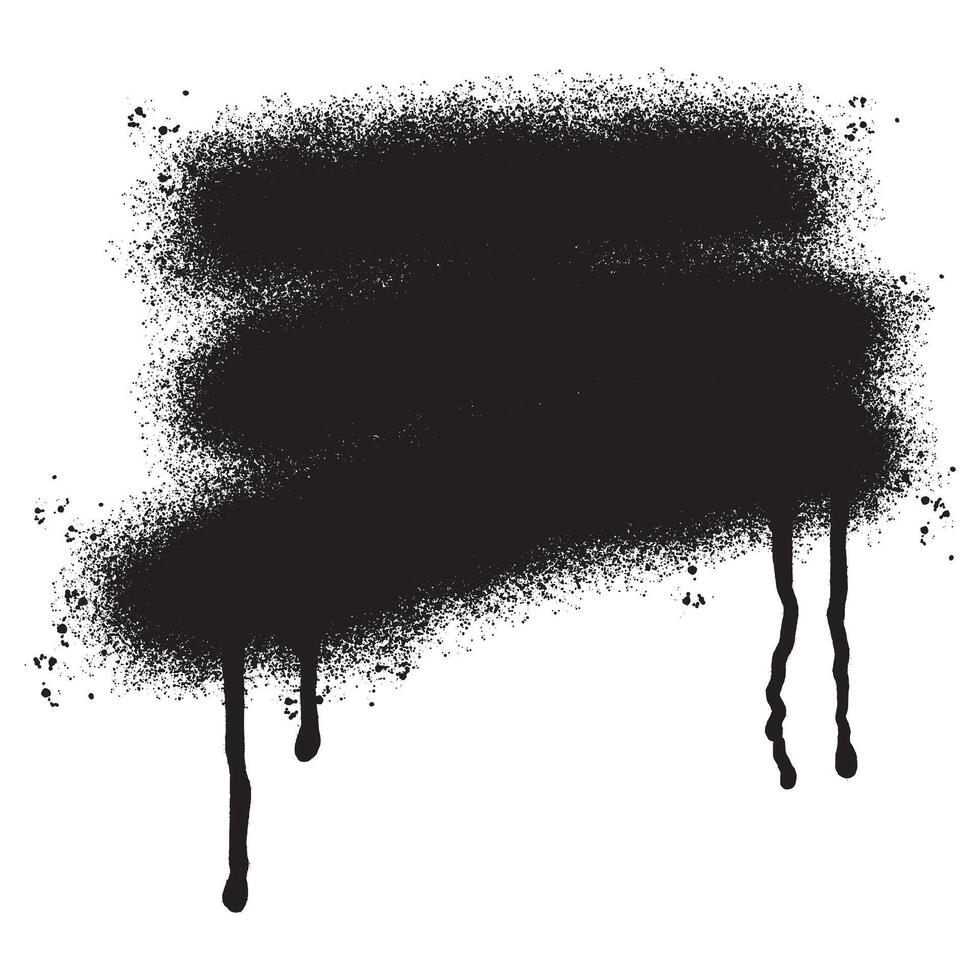 graffiti Spray painted lines Black ink splatters isolated on white background. vector