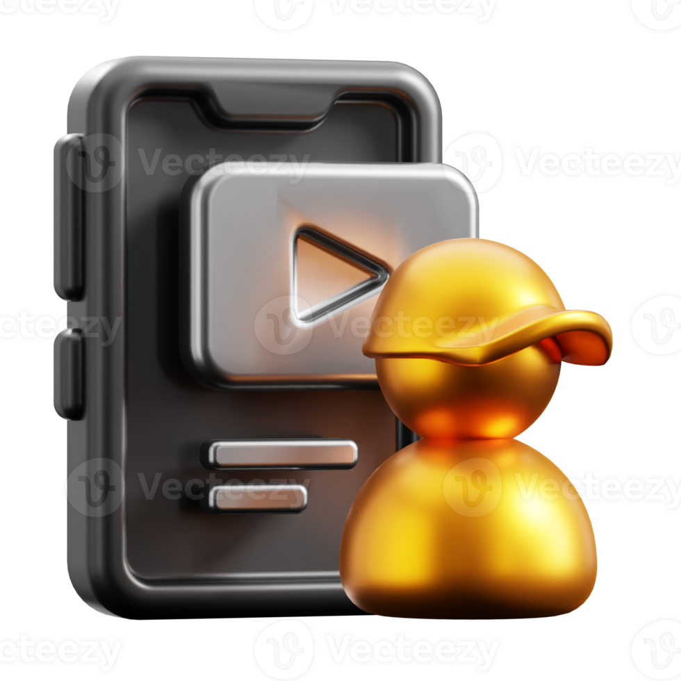 3D Content Creator icon on transparent background 41317405 PNG