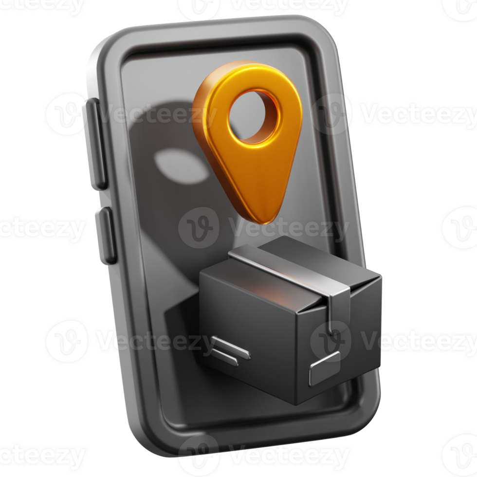 3D Tracking App icon on transparent background png